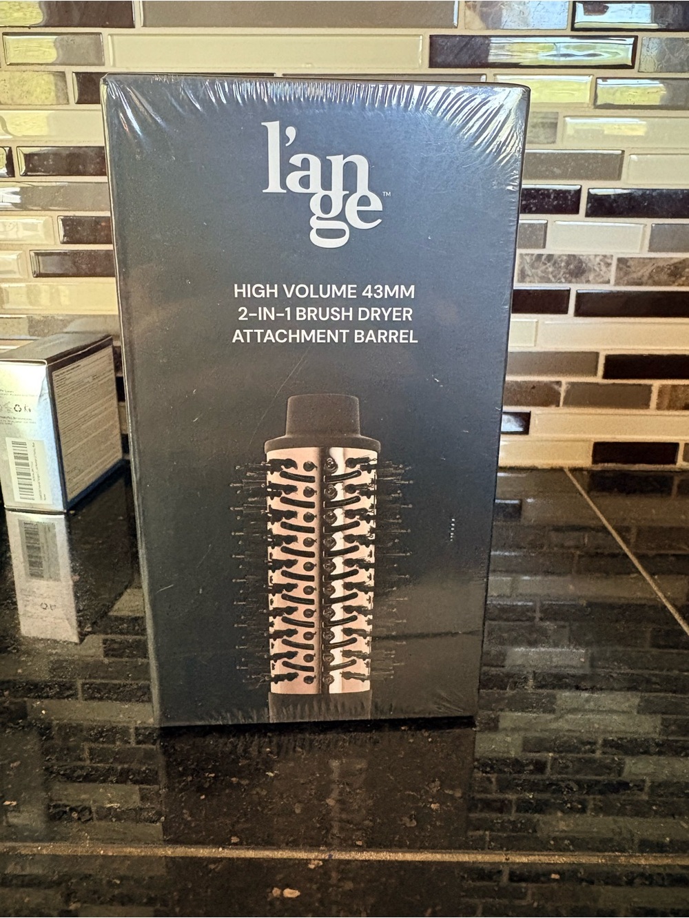 l’ange High Volume 43mm 2-in-1 Brush Dryer Attachment Barrel - Black & Rose Gold